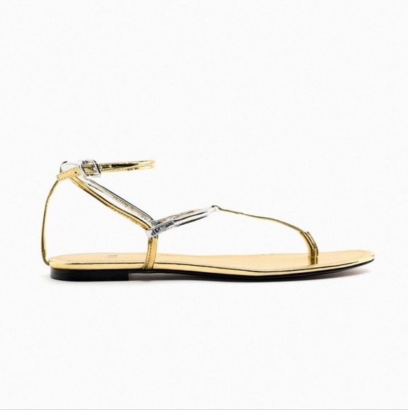 Elegant Zara Gold and Silver Women's Sandals - Picture 2 of 2